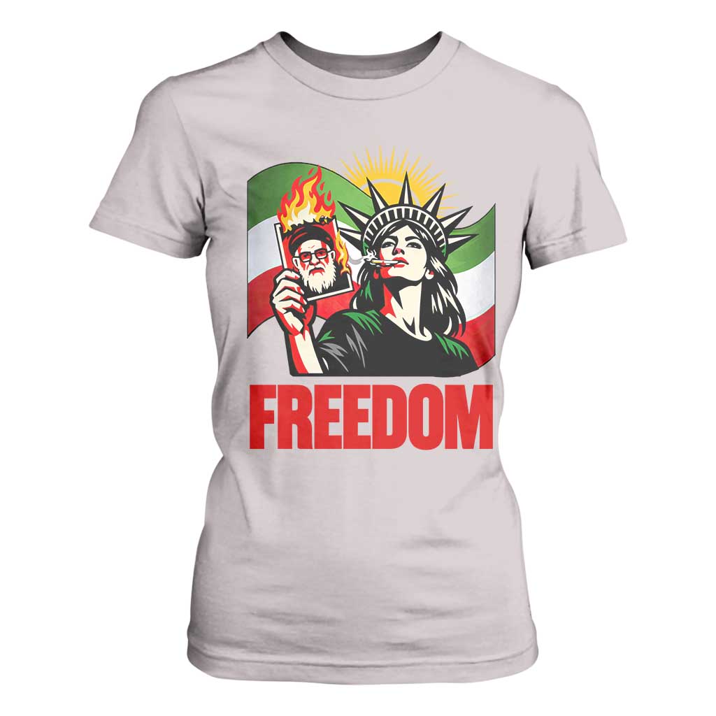 Woman Life Freedom T Shirt For Women Free Iran Protest Resistance Movement TS12 Ice Gray Print Your Wear