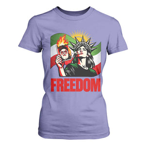 Woman Life Freedom T Shirt For Women Free Iran Protest Resistance Movement TS12 Violet Print Your Wear
