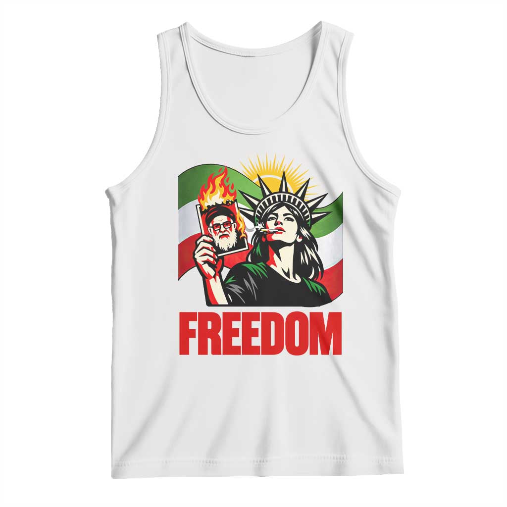 Woman Life Freedom Tank Top Free Iran Protest Resistance Movement TS12 White Print Your Wear