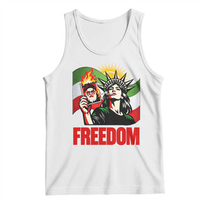 Woman Life Freedom Tank Top Free Iran Protest Resistance Movement TS12 White Print Your Wear