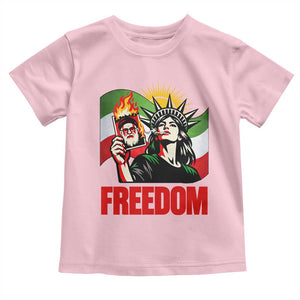 Woman Life Freedom Toddler T Shirt Free Iran Protest Resistance Movement TS12 Light Pink Print Your Wear