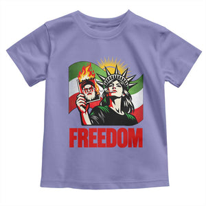 Woman Life Freedom Toddler T Shirt Free Iran Protest Resistance Movement TS12 Violet Print Your Wear