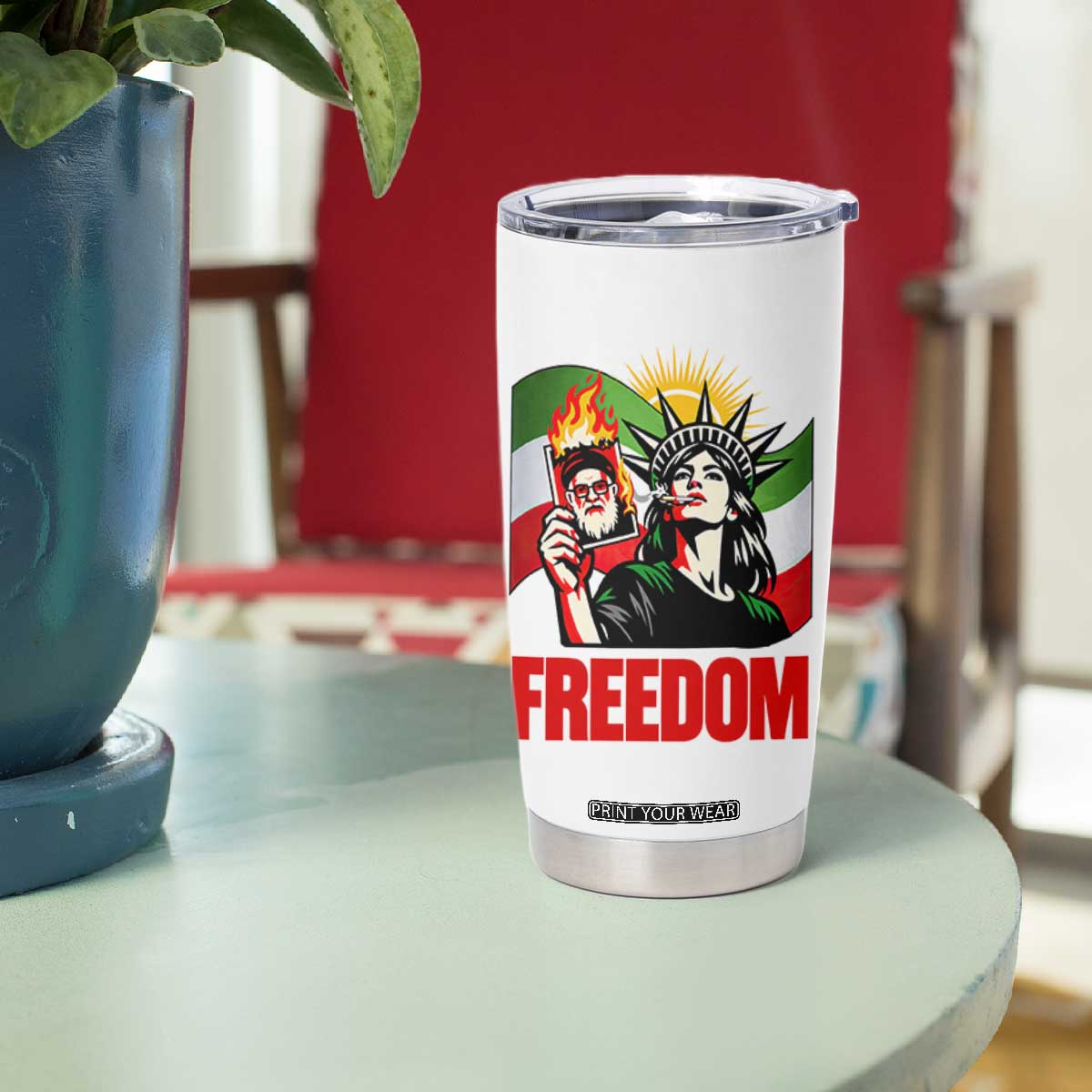 Woman Life Freedom Tumbler Cup Free Iran Protest Resistance Movement TS12 Print Your Wear
