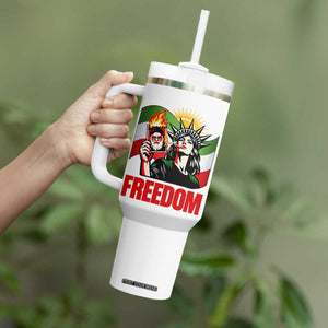 Woman Life Freedom Tumbler With Handle Free Iran Protest Resistance Movement TS12 Print Your Wear