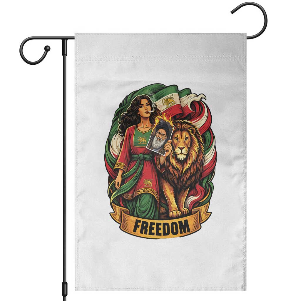 Woman Life Freedom Garden Flag Iranian Women Resistance Pride TS12 White Print Your Wear