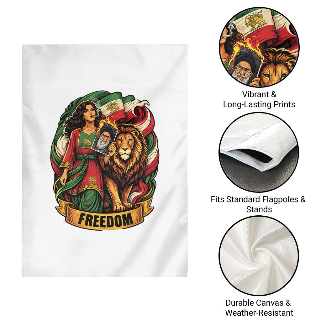 Woman Life Freedom Garden Flag Iranian Women Resistance Pride TS12 Print Your Wear