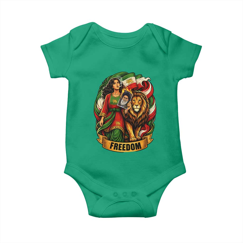 Woman Life Freedom Baby Onesie Iranian Women Resistance Pride TS12 Irish Green Print Your Wear