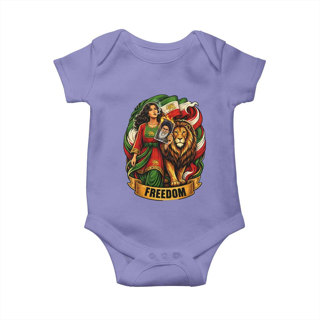 Woman Life Freedom Baby Onesie Iranian Women Resistance Pride TS12 Violet Print Your Wear
