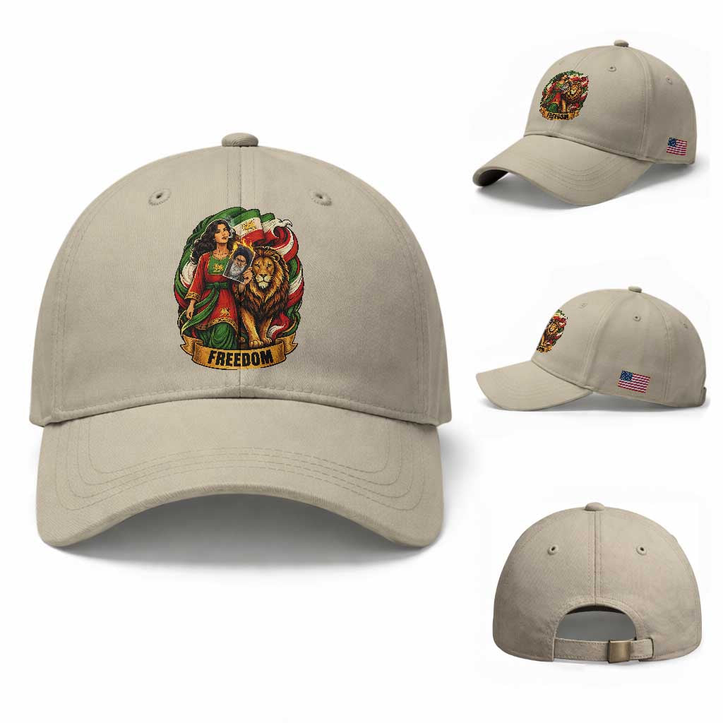 Woman Life Freedom Baseball Cap Iranian Women Resistance Pride TS12 Baseball Cap Universal Fit Beige Print Your Wear