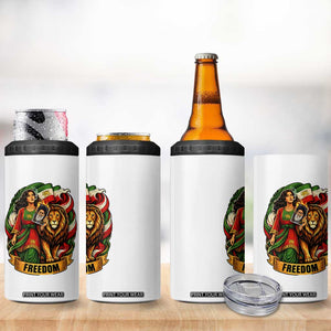 Woman Life Freedom 4 in 1 Can Cooler Tumbler Iranian Women Resistance Pride