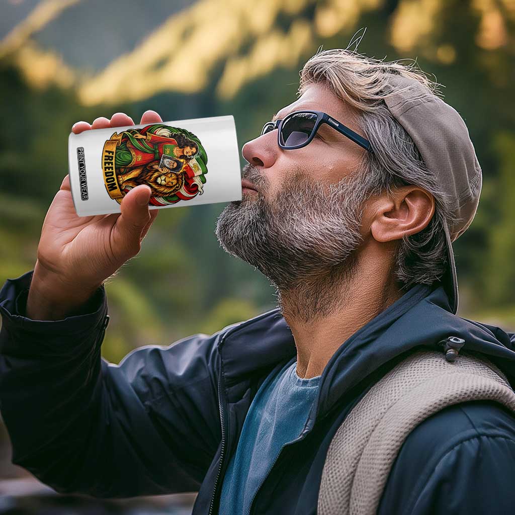 Woman Life Freedom 4 in 1 Can Cooler Tumbler Iranian Women Resistance Pride