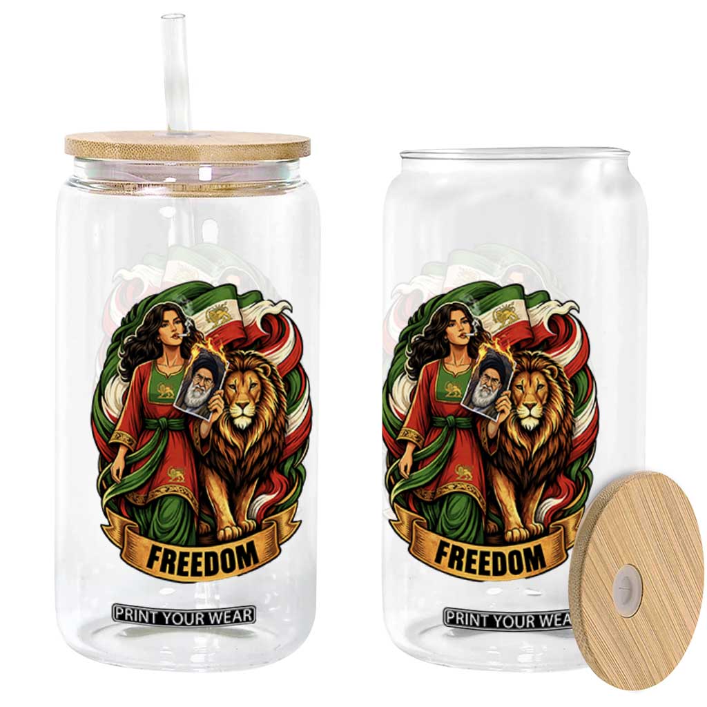 Woman Life Freedom Glass Can Iranian Women Resistance Pride TS12 Print Your Wear