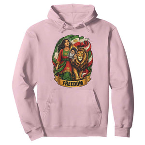 Woman Life Freedom Hoodie Iranian Women Resistance Pride TS12 Light Pink Print Your Wear