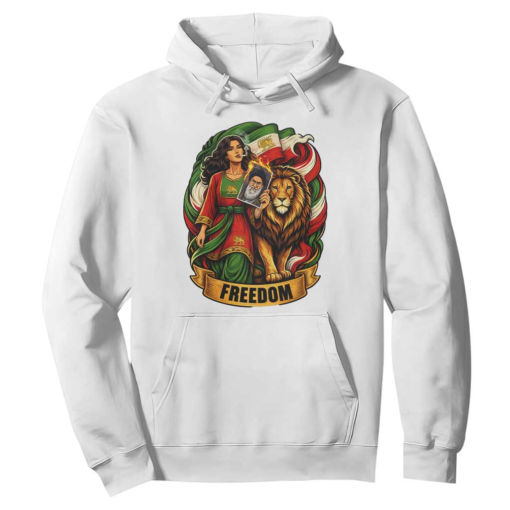 Woman Life Freedom Hoodie Iranian Women Resistance Pride TS12 White Print Your Wear