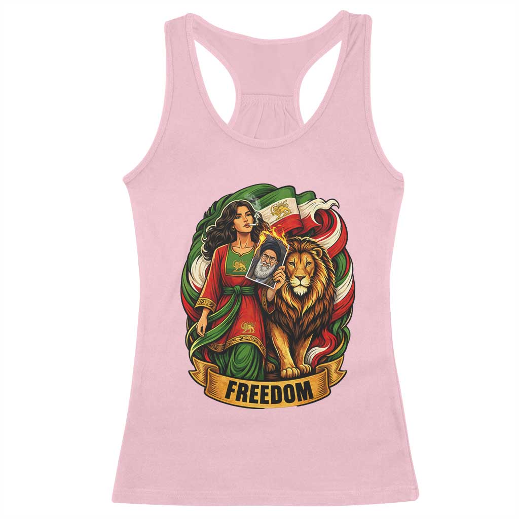 Woman Life Freedom Racerback Tank Top Iranian Women Resistance Pride TS12 Light Pink Print Your Wear
