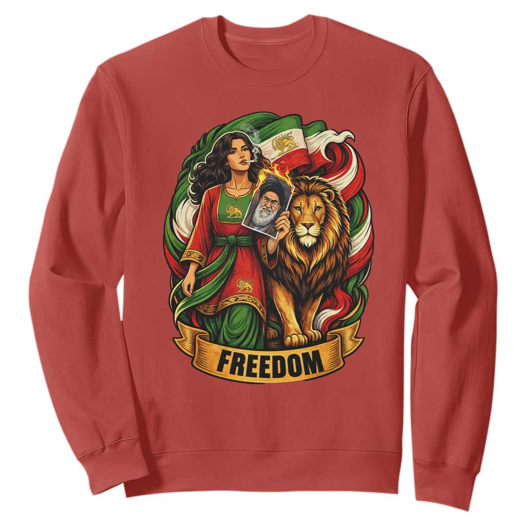 Woman Life Freedom Sweatshirt Iranian Women Resistance Pride TS12 Red Print Your Wear