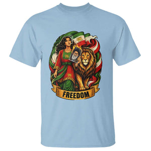 Woman Life Freedom T Shirt Iranian Women Resistance Pride TS12 Light Blue Print Your Wear