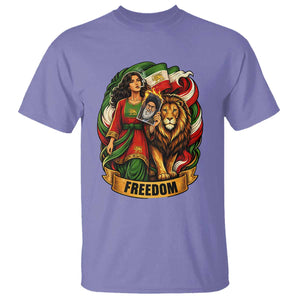 Woman Life Freedom T Shirt Iranian Women Resistance Pride TS12 Violet Print Your Wear