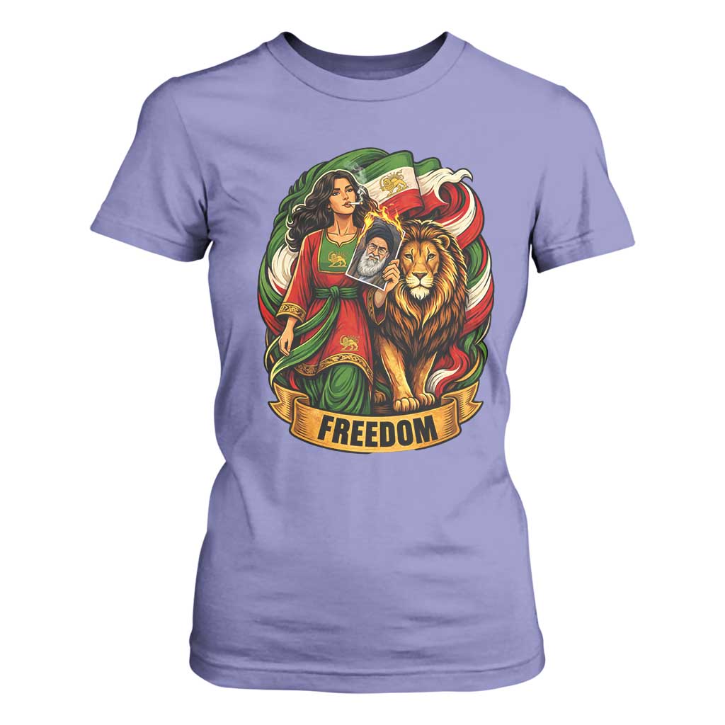 Woman Life Freedom T Shirt For Women Iranian Women Resistance Pride TS12 Violet Print Your Wear