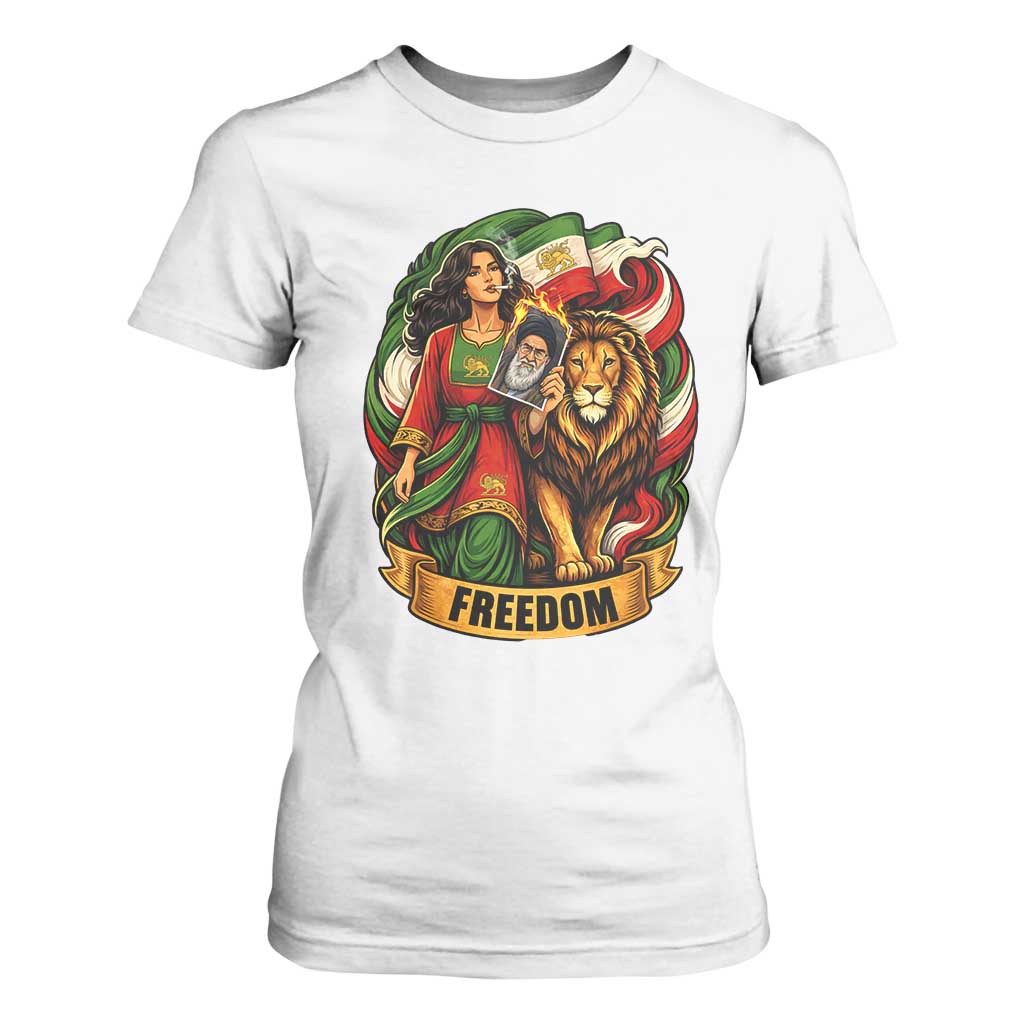 Woman Life Freedom T Shirt For Women Iranian Women Resistance Pride TS12 White Print Your Wear
