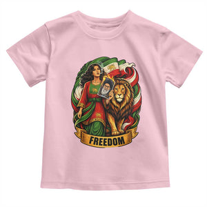 Woman Life Freedom Toddler T Shirt Iranian Women Resistance Pride TS12 Light Pink Print Your Wear