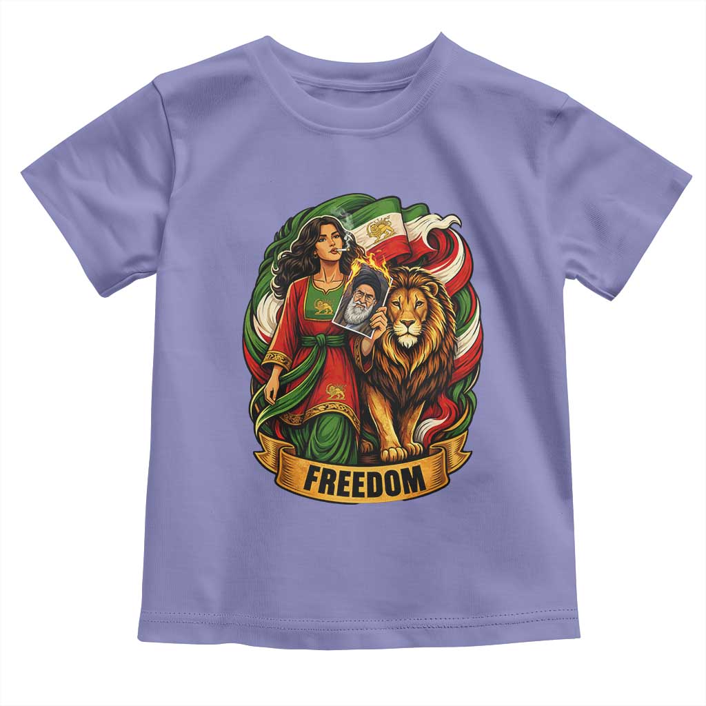 Woman Life Freedom Toddler T Shirt Iranian Women Resistance Pride TS12 Violet Print Your Wear