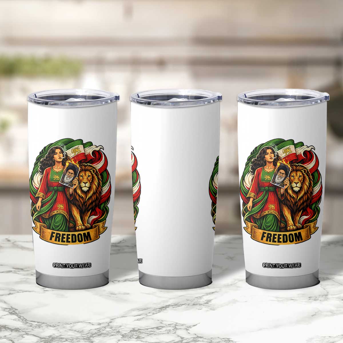 Woman Life Freedom Tumbler Cup Iranian Women Resistance Pride TS12 Print Your Wear