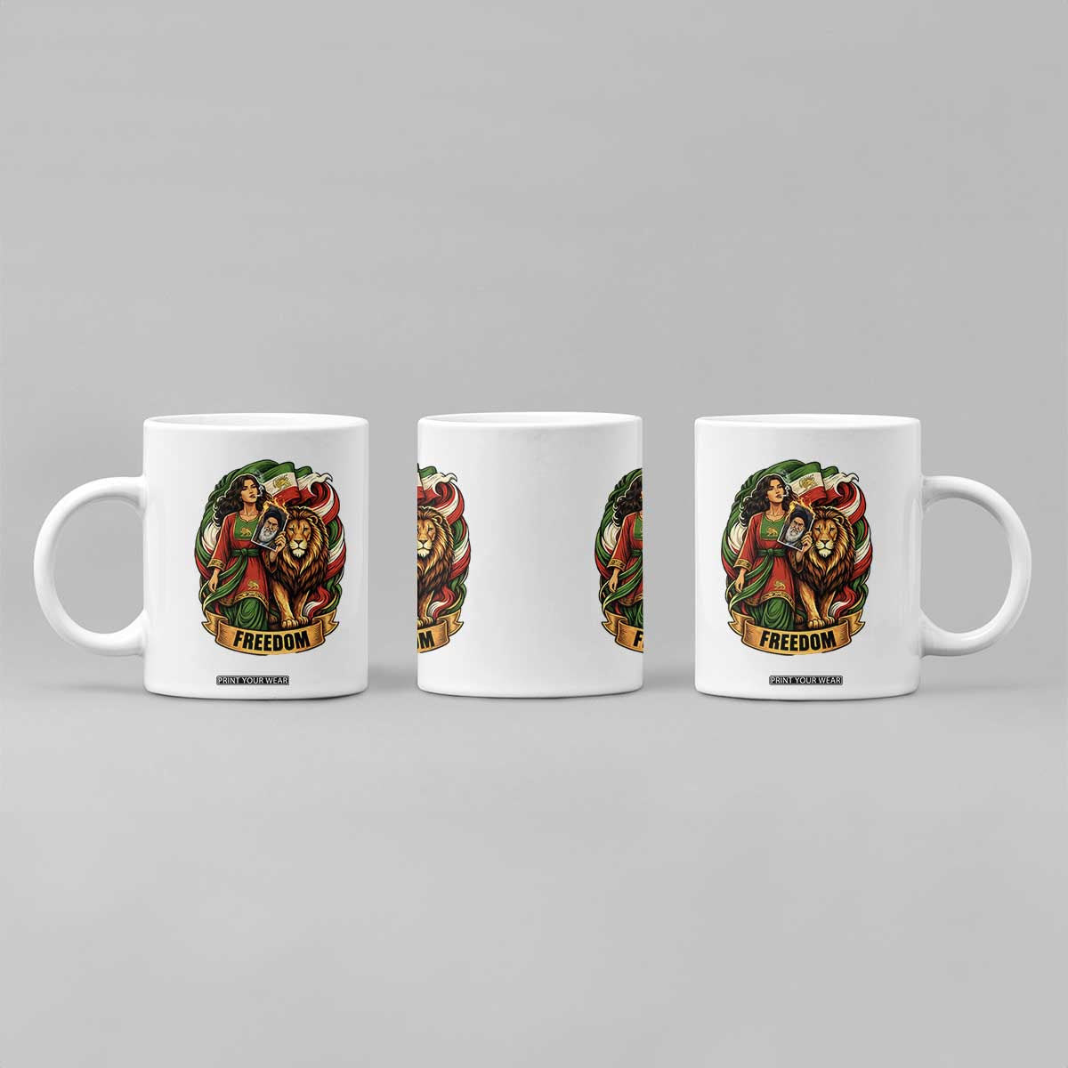 Woman Life Freedom Coffee Mug Iranian Women Resistance Pride TS12 Print Your Wear
