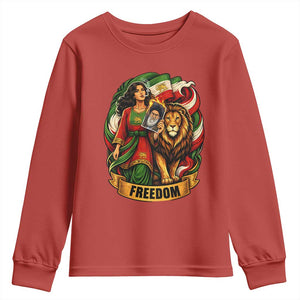 Woman Life Freedom Youth Sweatshirt Iranian Women Resistance Pride TS12 Red Print Your Wear
