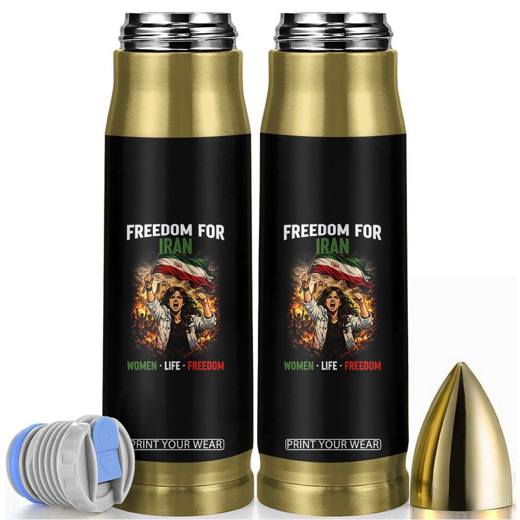 Iran Womens Protest Bullet Tumbler Freedom For Iran Resistance Movement TS12 Black Print Your Wear