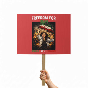 Iran Womens Protest Protest Sign Freedom For Iran Resistance Movement TS12 Horizontal 18" × 24" Red Print Your Wear
