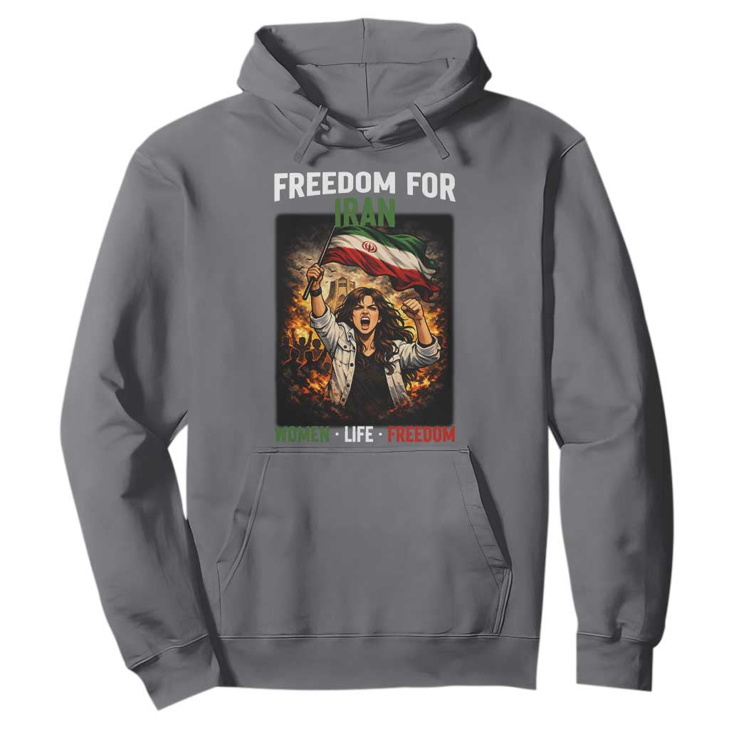 Iran Womens Protest Hoodie Freedom For Iran Resistance Movement TS12 Charcoal Print Your Wear