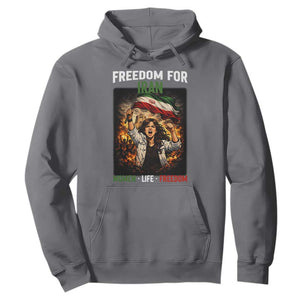 Iran Womens Protest Hoodie Freedom For Iran Resistance Movement TS12 Charcoal Print Your Wear
