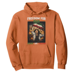 Iran Womens Protest Hoodie Freedom For Iran Resistance Movement TS12 Orange Print Your Wear