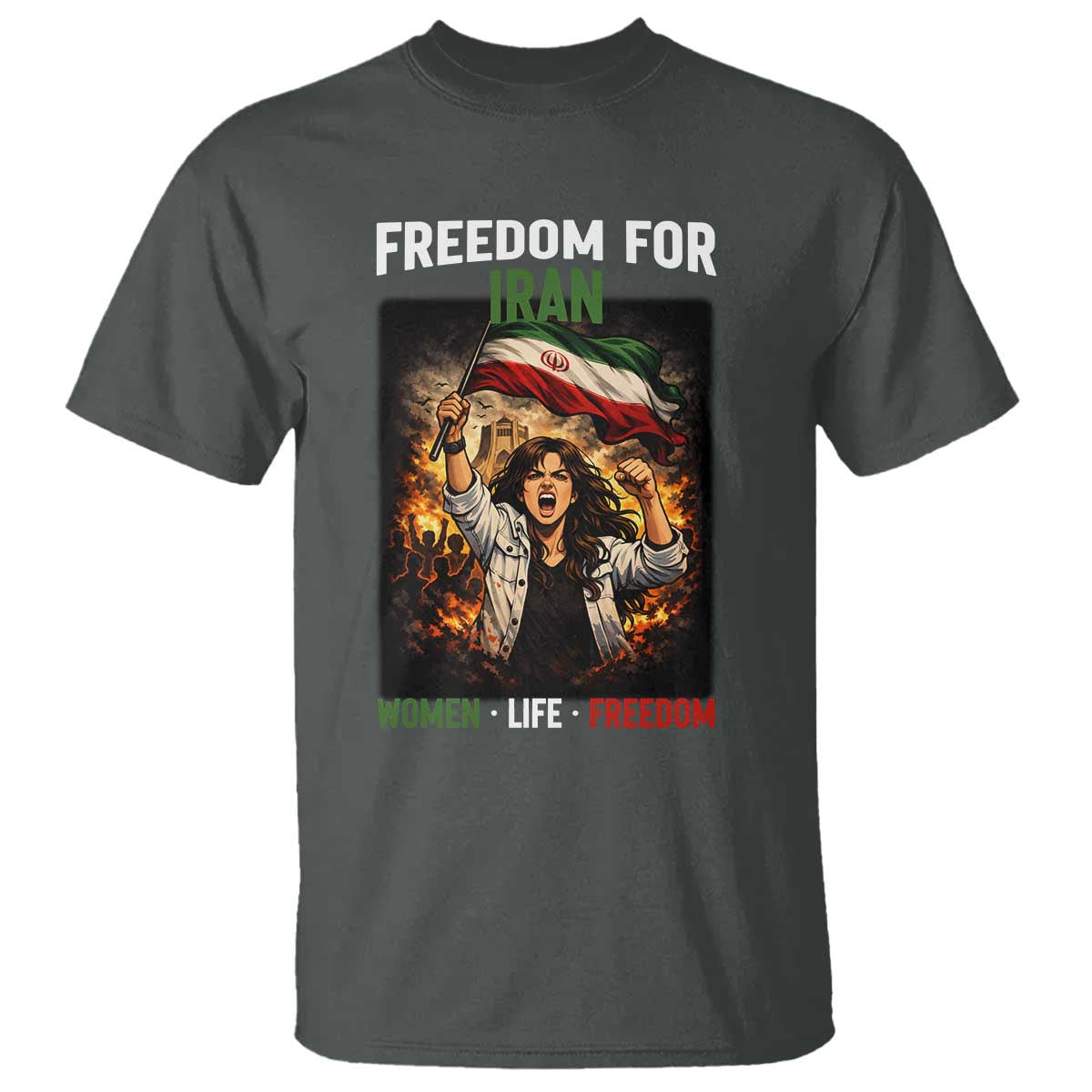 Iran Womens Protest T Shirt Freedom For Iran Resistance Movement