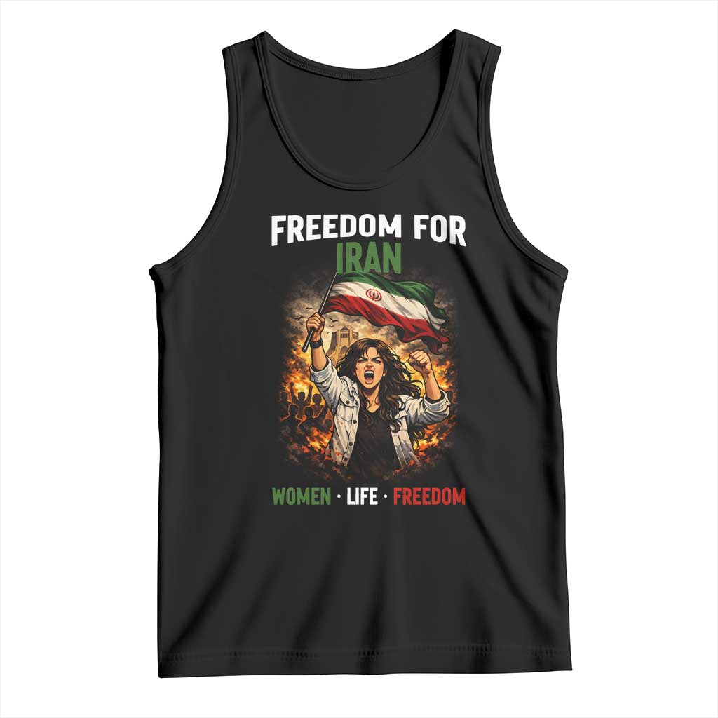 Iran Womens Protest Tank Top Freedom For Iran Resistance Movement TS12 Black Print Your Wear
