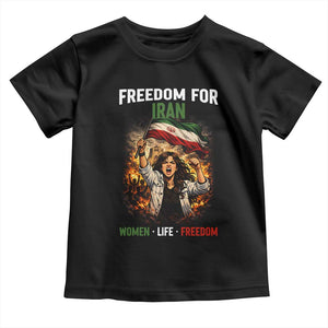 Iran Womens Protest Toddler T Shirt Freedom For Iran Resistance Movement TS12 Black Print Your Wear