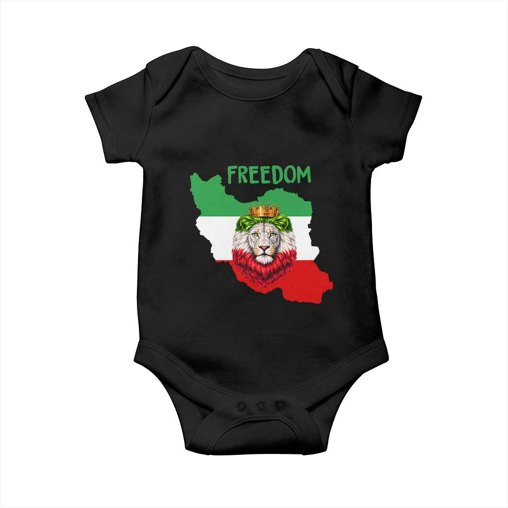 Freedom Iran Baby Onesie Patriotic Persian Lion Resistance Movement Gift TS12 Black Print Your Wear