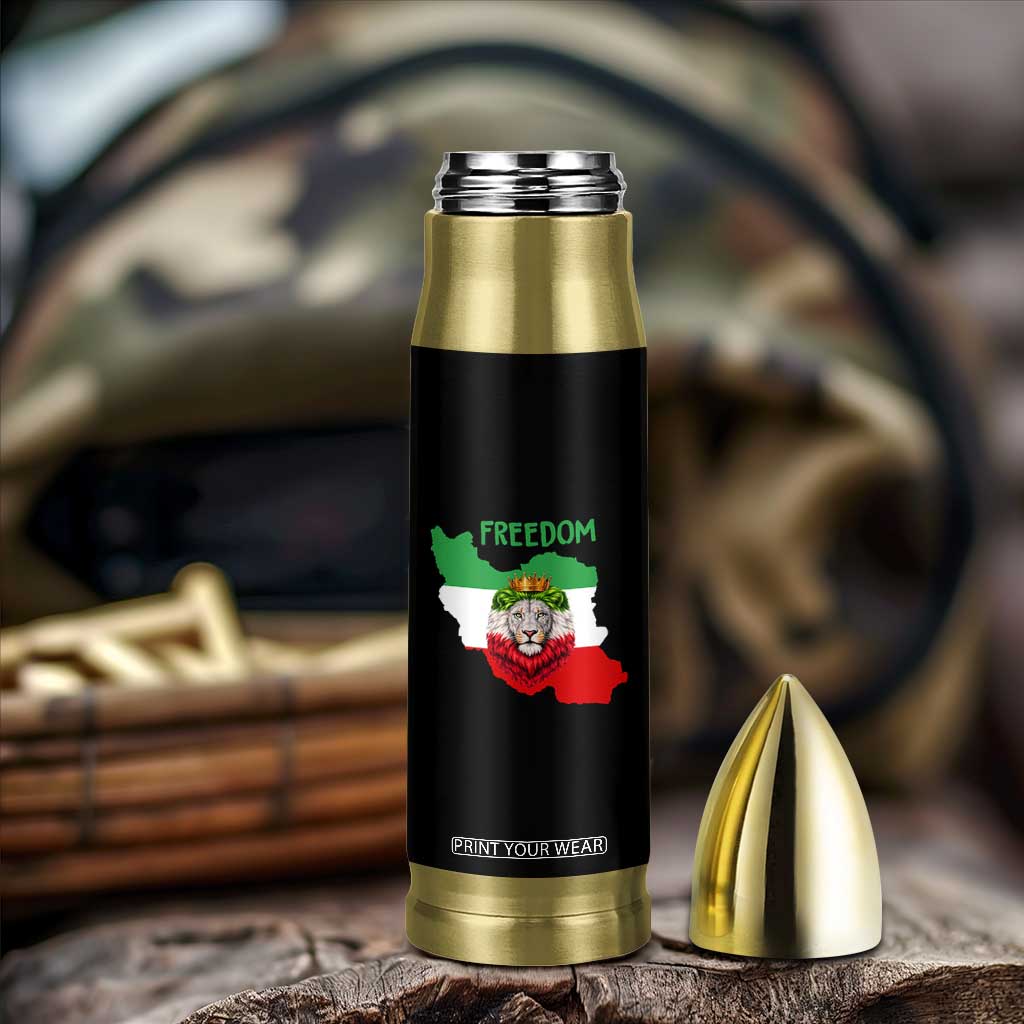 Freedom Iran Bullet Tumbler Patriotic Persian Lion Resistance Movement Gift TS12 Print Your Wear
