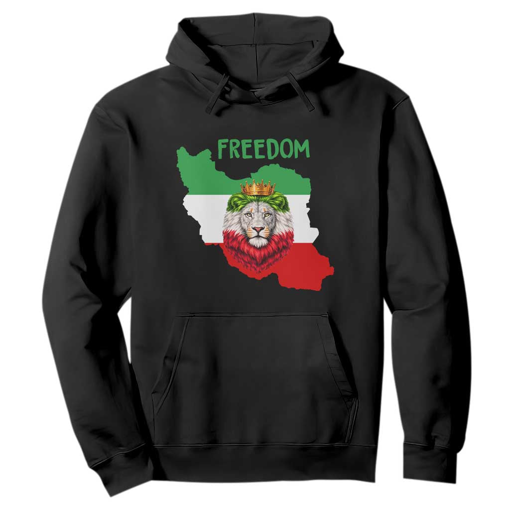 Freedom Iran Hoodie Patriotic Persian Lion Resistance Movement Gift TS12 Black Print Your Wear