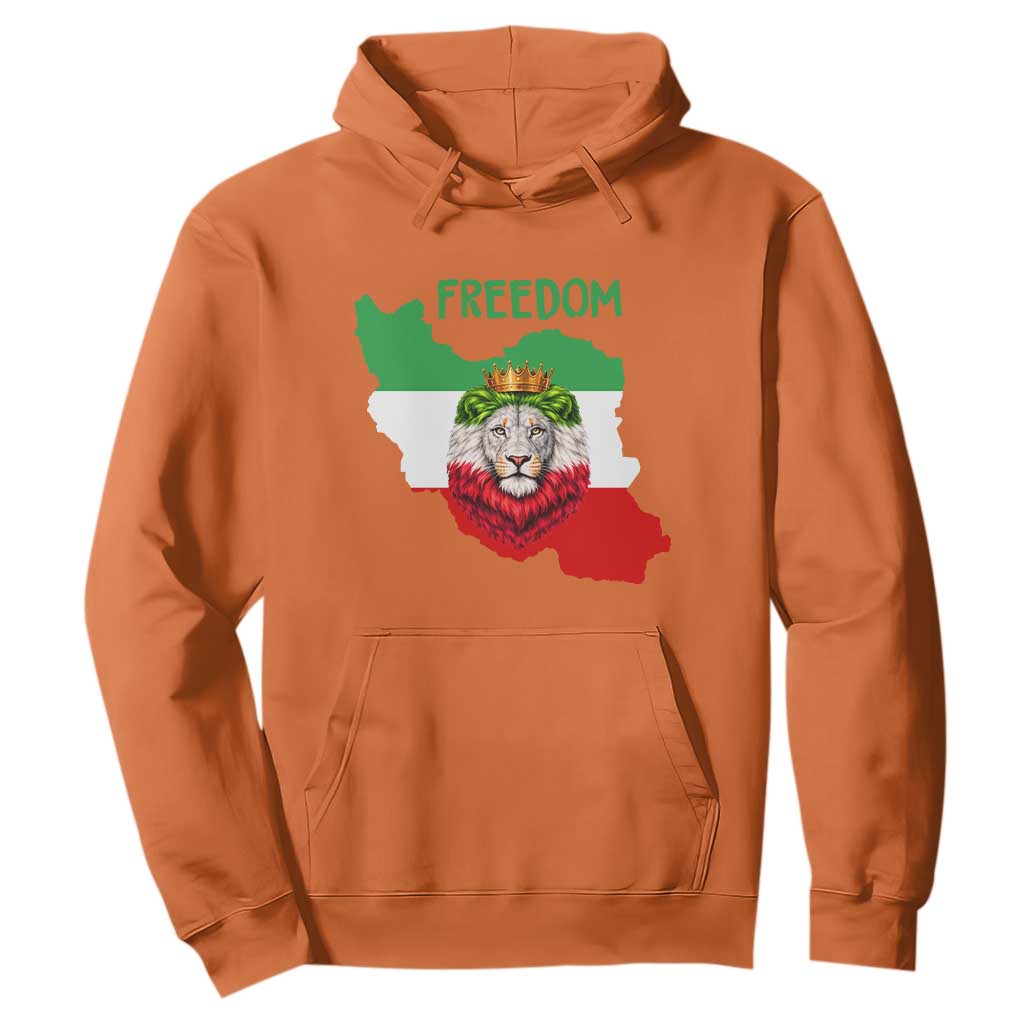 Freedom Iran Hoodie Patriotic Persian Lion Resistance Movement Gift TS12 Orange Print Your Wear