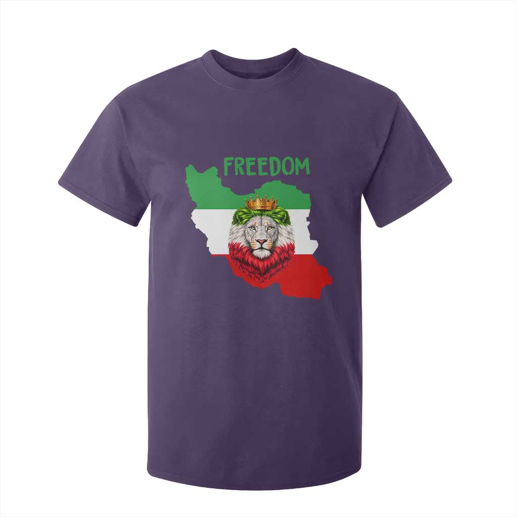 Freedom Iran T Shirt For Kid Patriotic Persian Lion Resistance Movement Gift TS12 Purple Print Your Wear