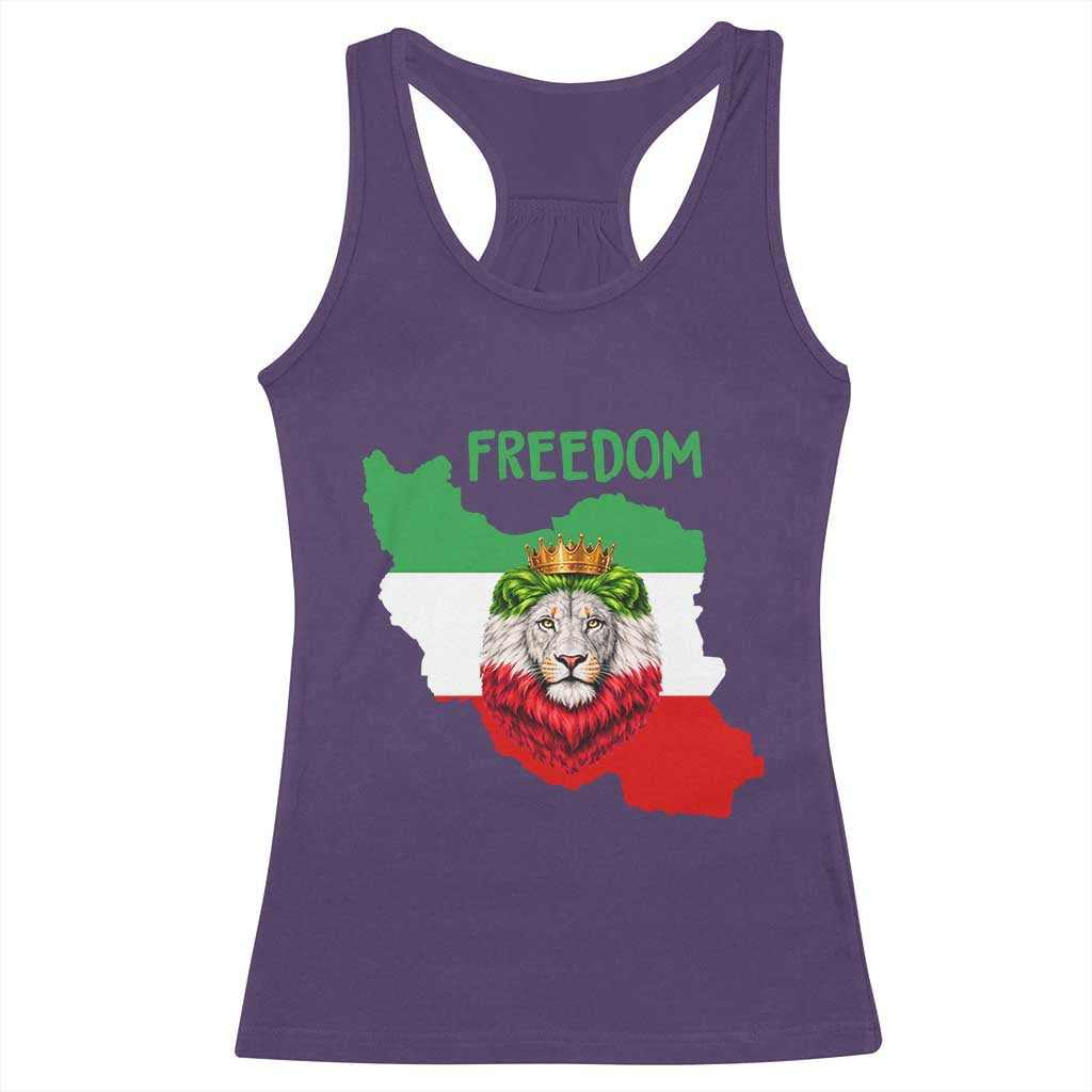 Freedom Iran Racerback Tank Top Patriotic Persian Lion Resistance Movement Gift TS12 Purple Print Your Wear