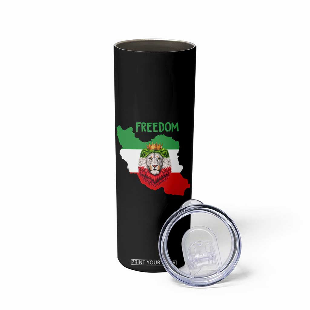 Freedom Iran Skinny Tumbler Patriotic Persian Lion Resistance Movement Gift TS12 Print Your Wear