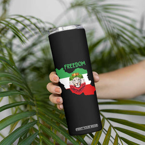 Freedom Iran Skinny Tumbler Patriotic Persian Lion Resistance Movement Gift TS12 Print Your Wear