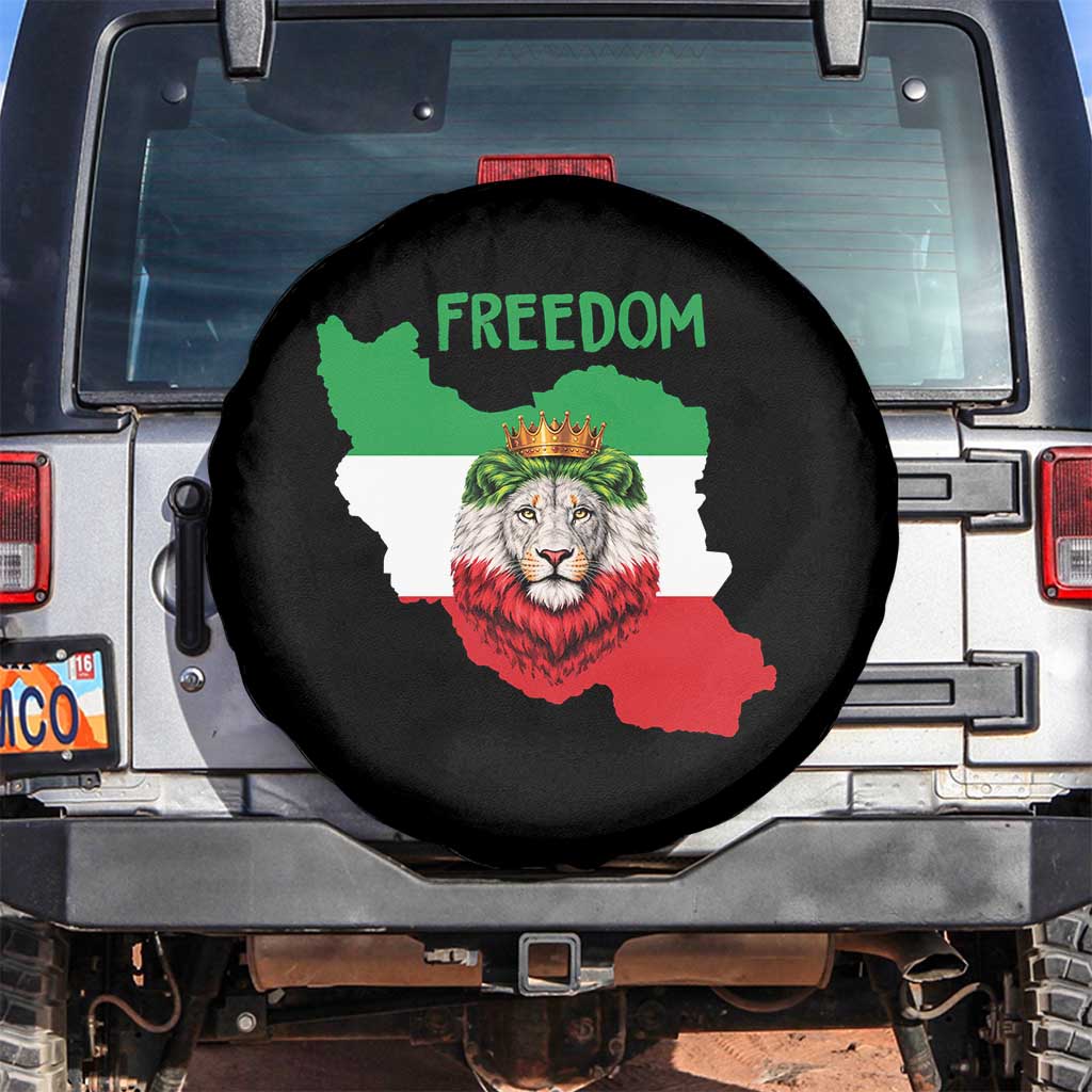 Freedom Iran Spare Tire Cover Patriotic Persian Lion Resistance Movement Gift TS12 No hole Black Print Your Wear