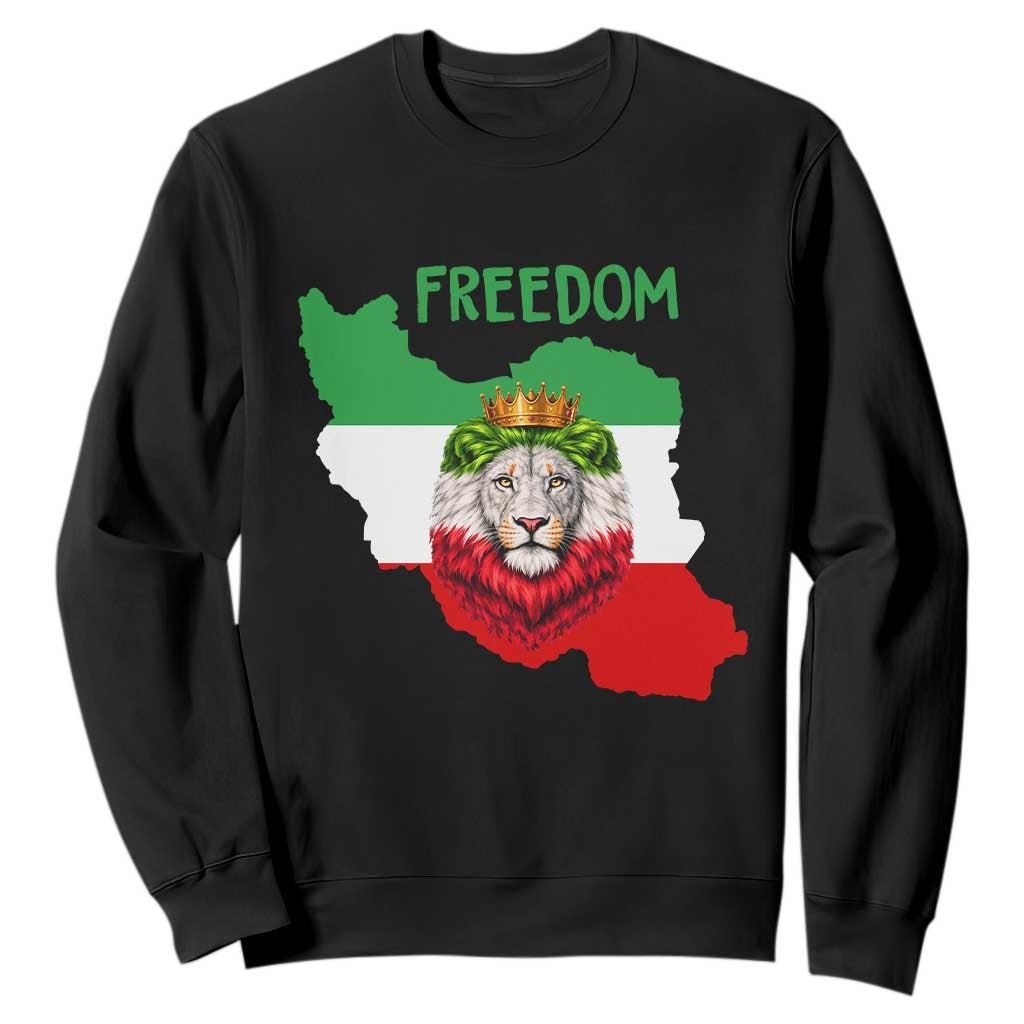 Freedom Iran Sweatshirt Patriotic Persian Lion Resistance Movement Gift TS12 Black Print Your Wear