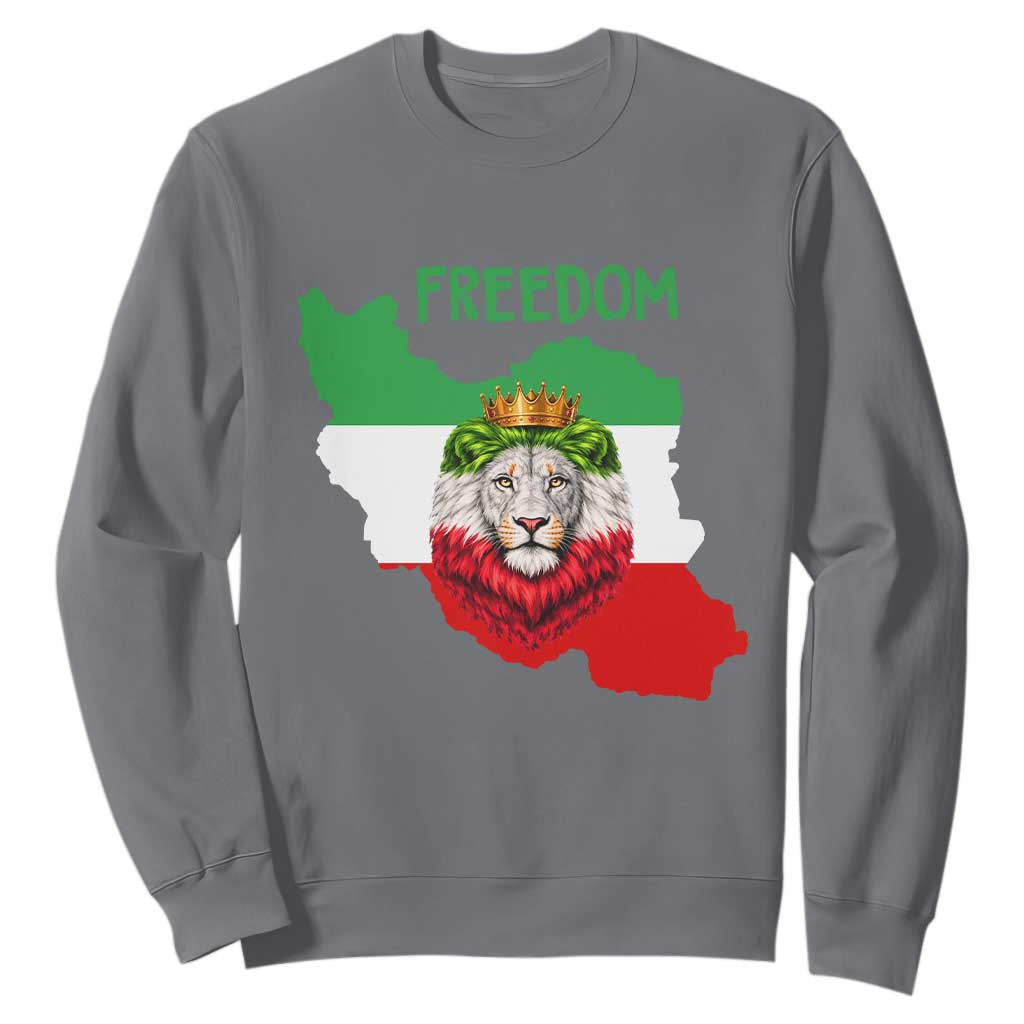 Freedom Iran Sweatshirt Patriotic Persian Lion Resistance Movement Gift TS12 Charcoal Print Your Wear