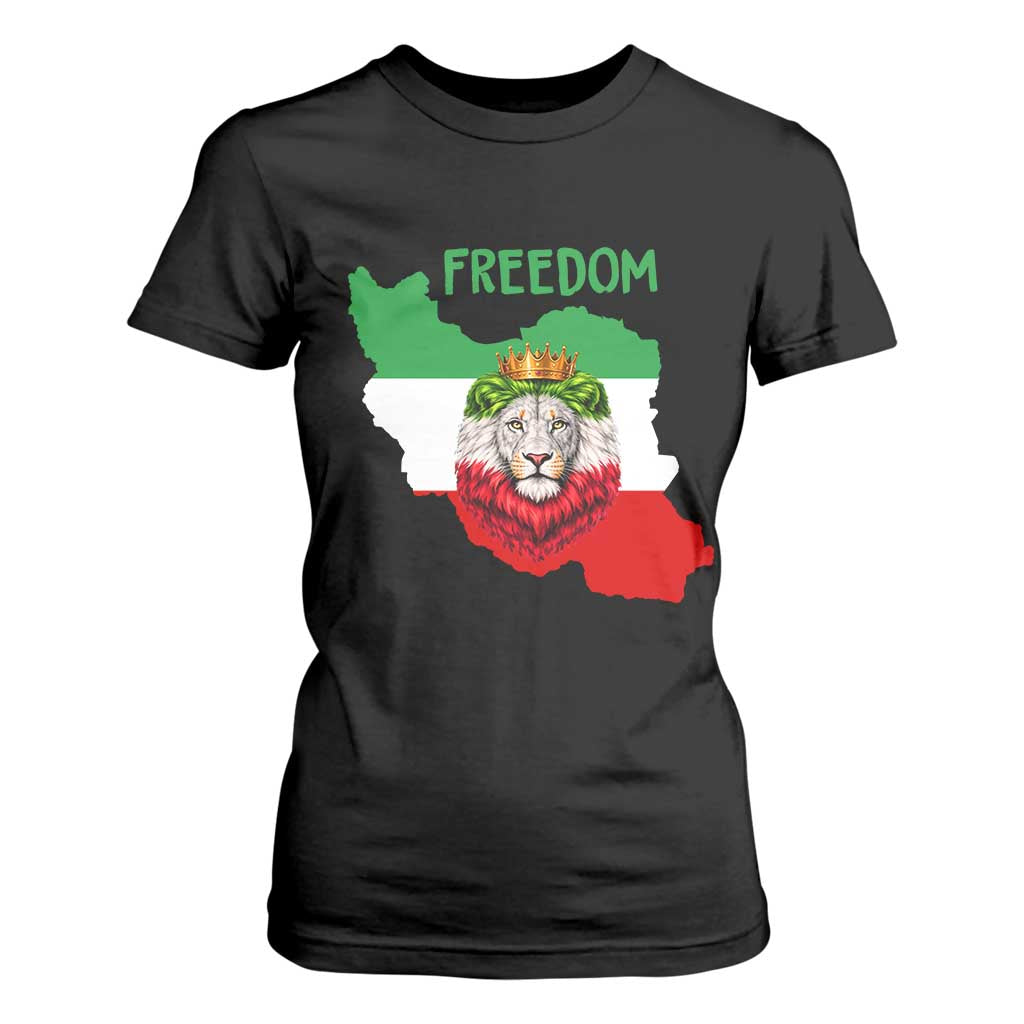 Freedom Iran T Shirt For Women Patriotic Persian Lion Resistance Movement Gift TS12 Black Print Your Wear
