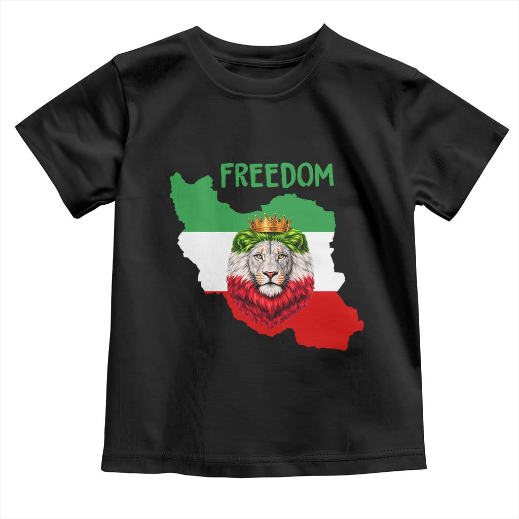 Freedom Iran Toddler T Shirt Patriotic Persian Lion Resistance Movement Gift TS12 Black Print Your Wear